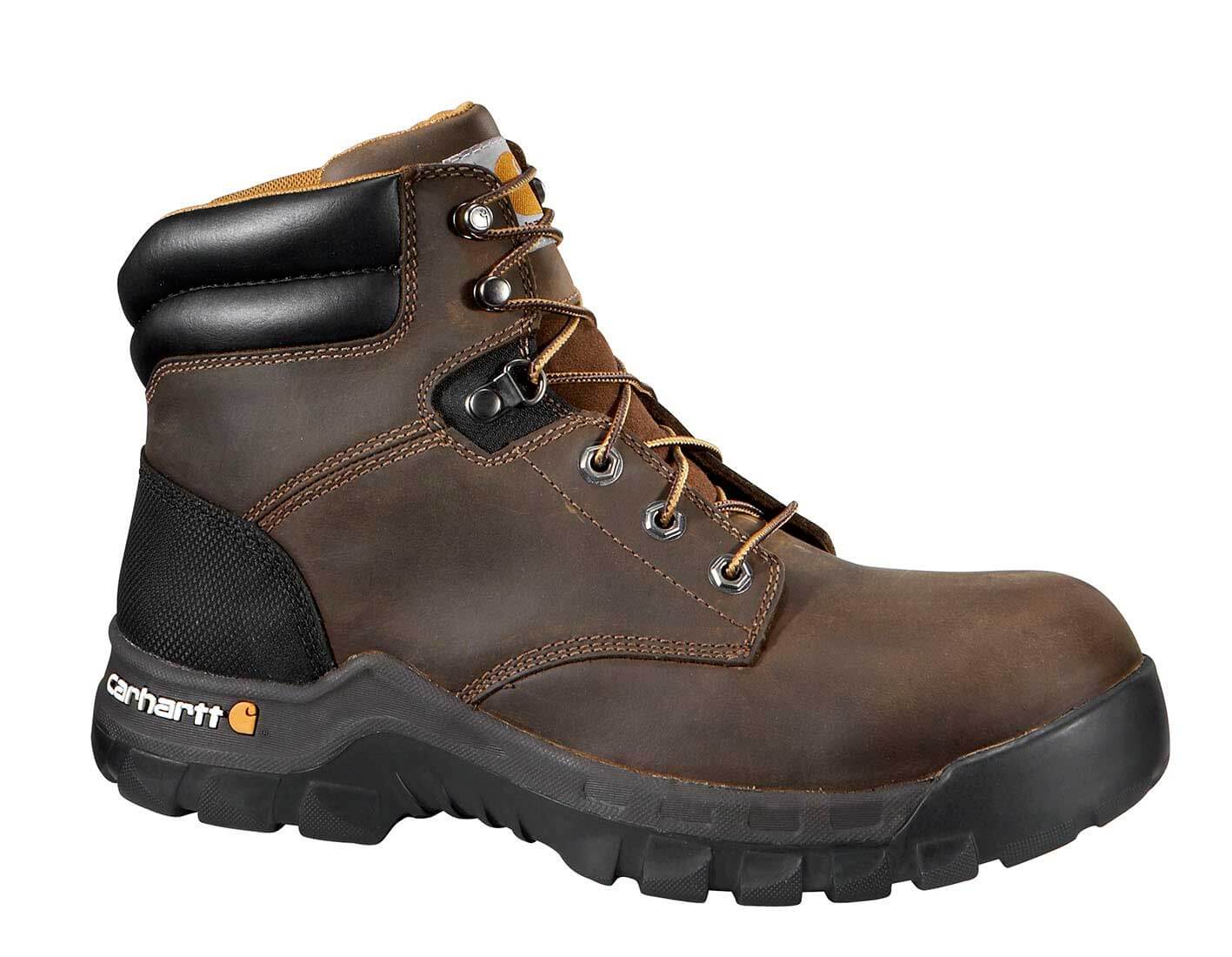 Carhartt - CMF6066 - Men's Rugged Flex Brown Leather NWP Soft Toe 6 Lace-up Work Boot