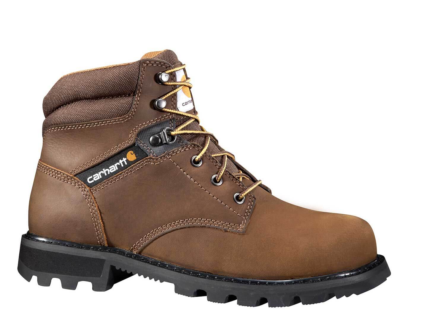 Carhartt - CMW6274 - Traditional Men's Brown Leather Lug Bottom NWP Steel Safety Toe 6 Lace-up Work Boot