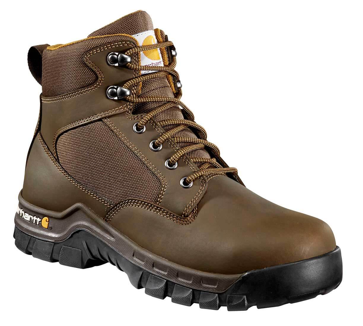 Carhartt - CMF6284 - Men's Brown Rugged Flex 6 Steel Safety Toe Work Boot - Medium - Wide
