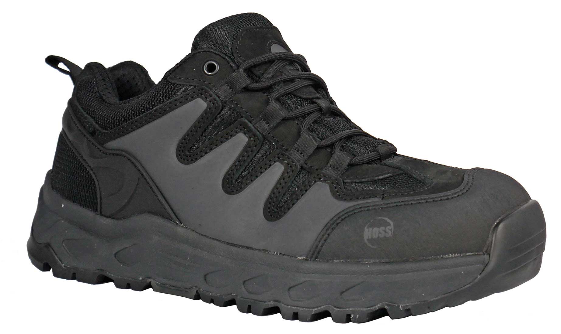 Hoss Boots Eric Lo Black - 50138 - Men's 3 Aluminum Toe Wedge Sole Work Hiker Boot