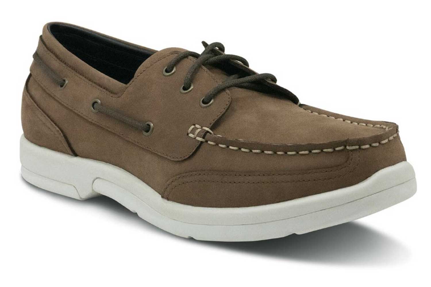 Apex Shoes LT820M Men's Boat Shoe - Comfort Orthopedic Diabetic Shoe - Extra Depth For Orthotics - Extra Wide