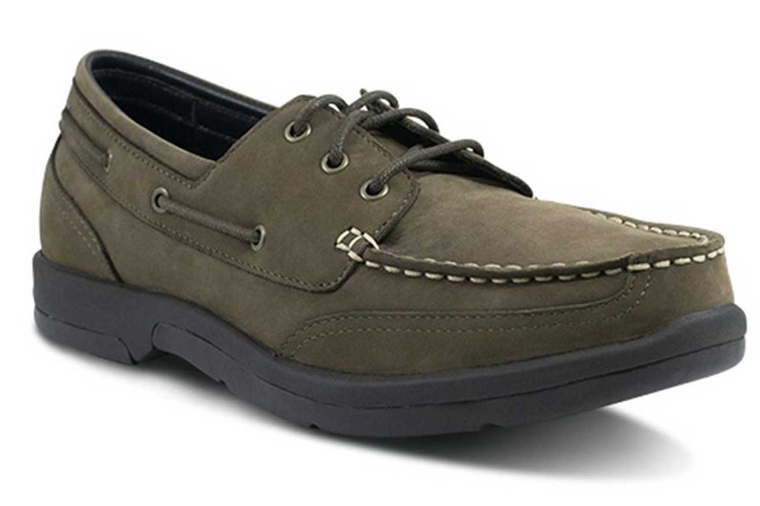Apex Shoes LT810M Men's Boat Shoe - Comfort Orthopedic Diabetic Shoe - Extra Depth For Orthotics - Extra Wide