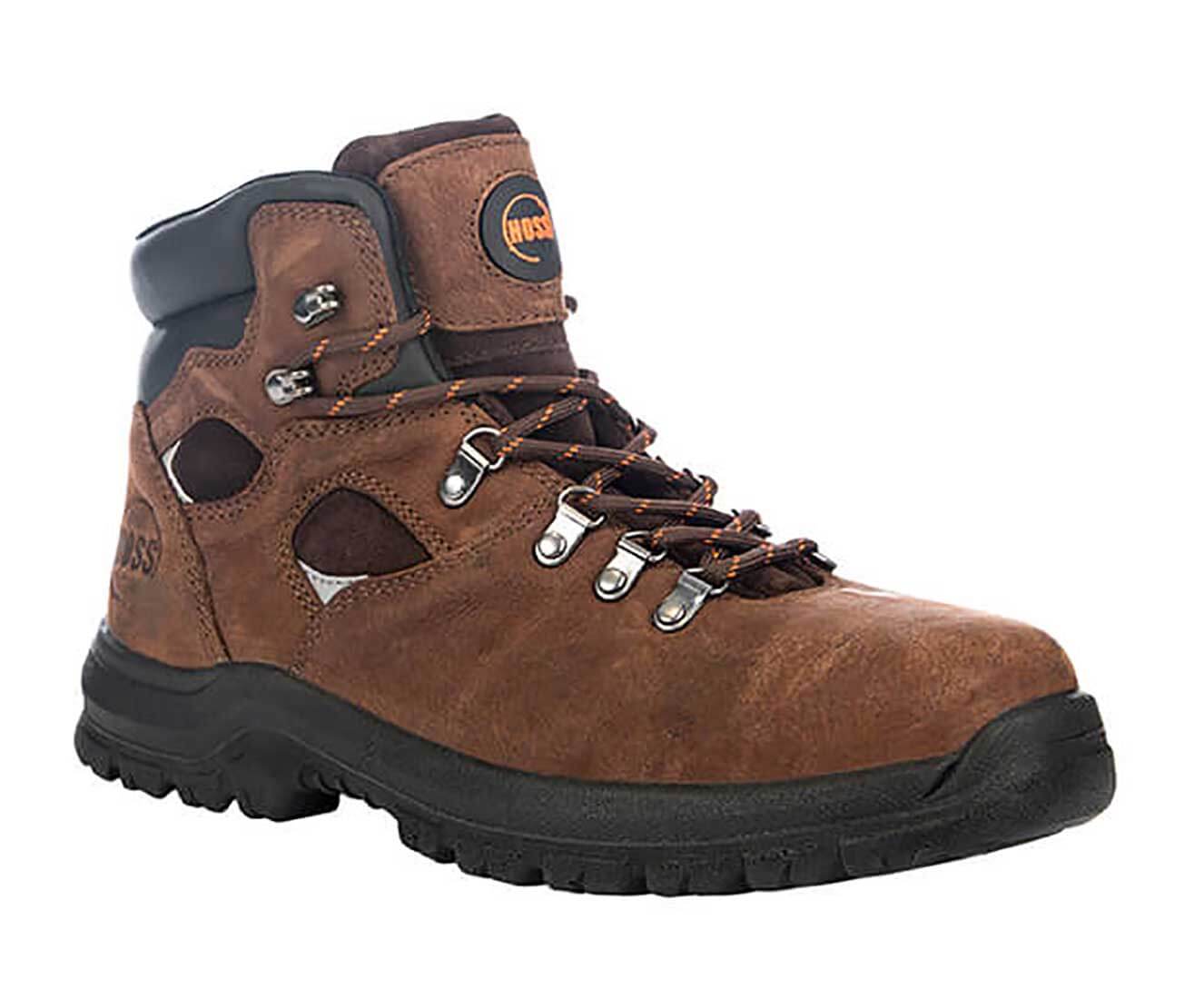 Hoss Boots Adam Brown - 60421 - Men's 6 Steel Toe Waterproof Work Hiker Boot