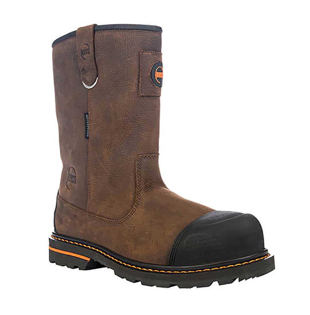 Hoss Boots 90215 Men's Cartwright II 8 Waterproof Composite Toe Slip & Oil Resistant Work Boot - Extra Wide - Extra Depth