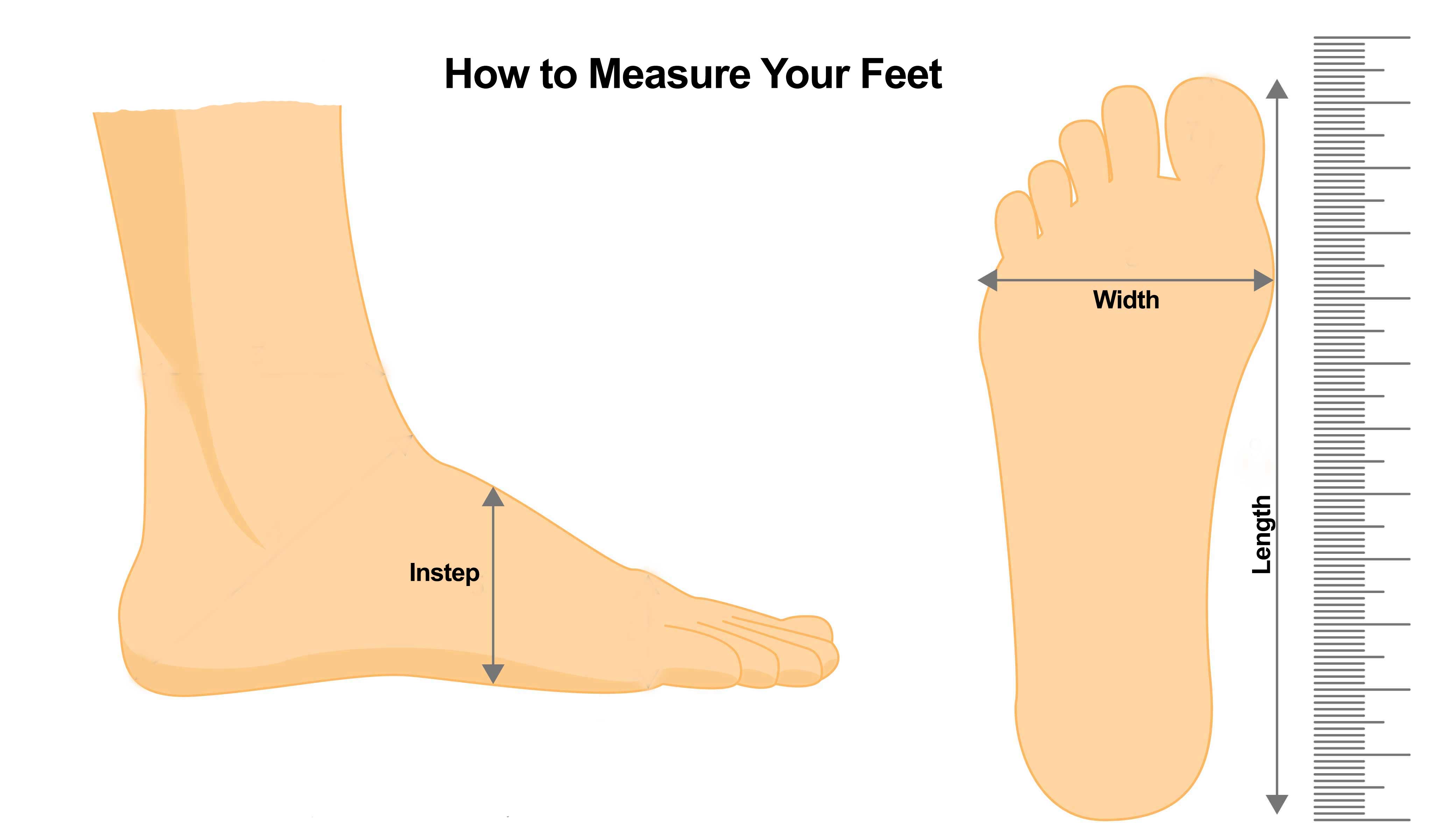 How to Measure Your Foot Length, Width and Volume