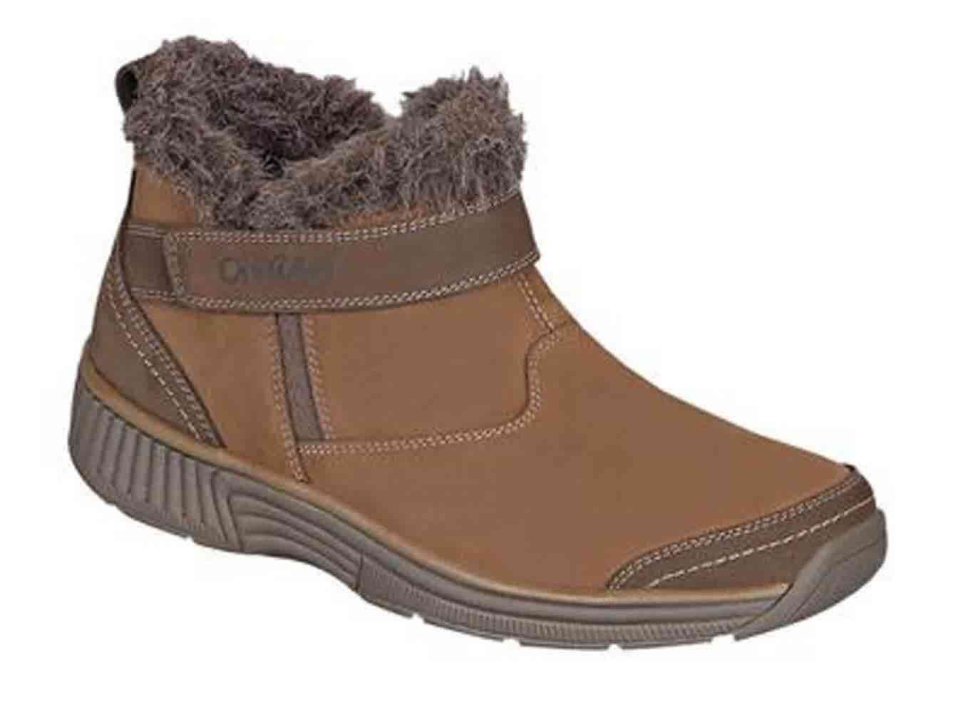 Orthofeet Shoes Sienna 792 Womens Slipper Boots: Brown