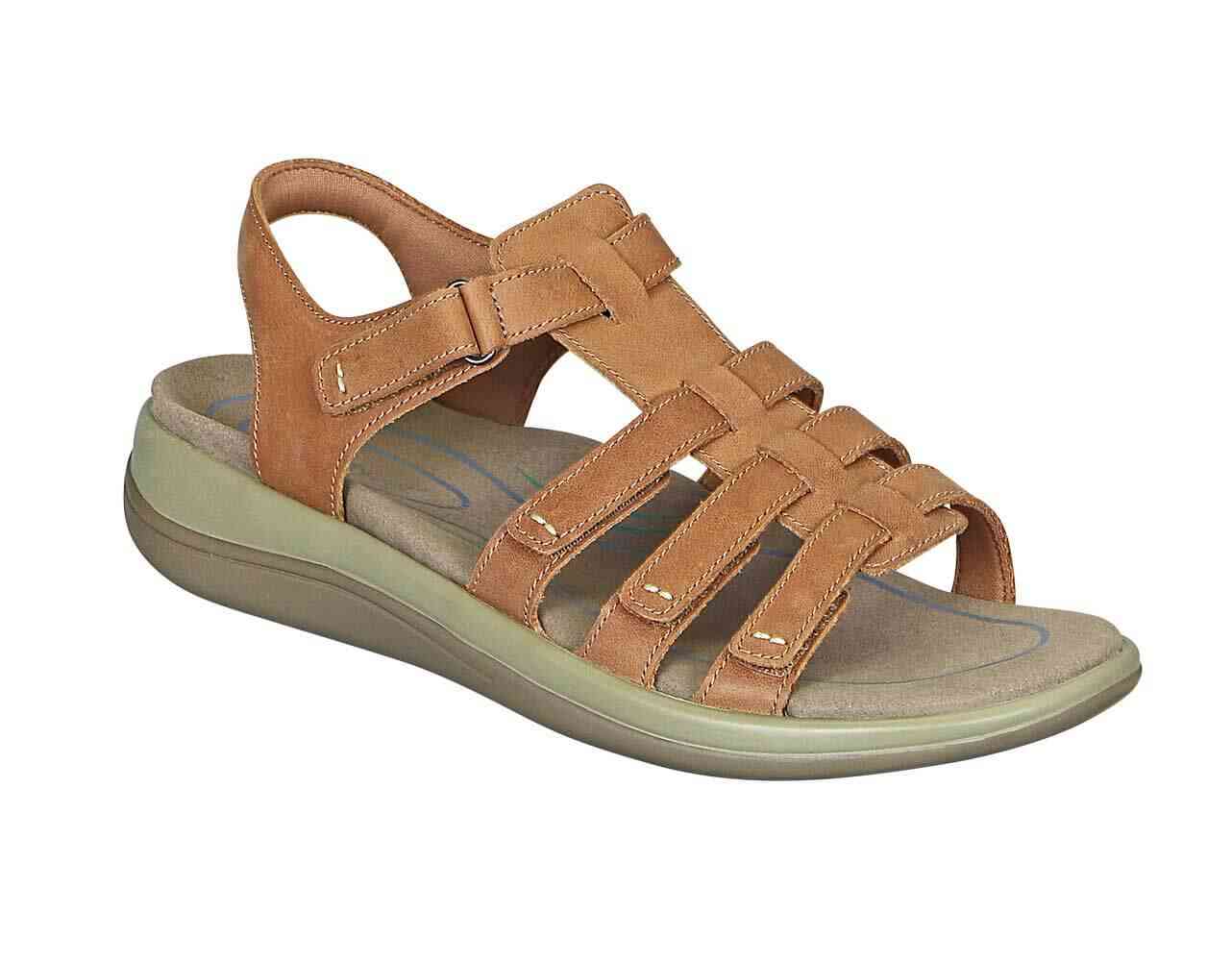 Orthofeet Shoes Amalfi 939 Womens Sandal: Camel