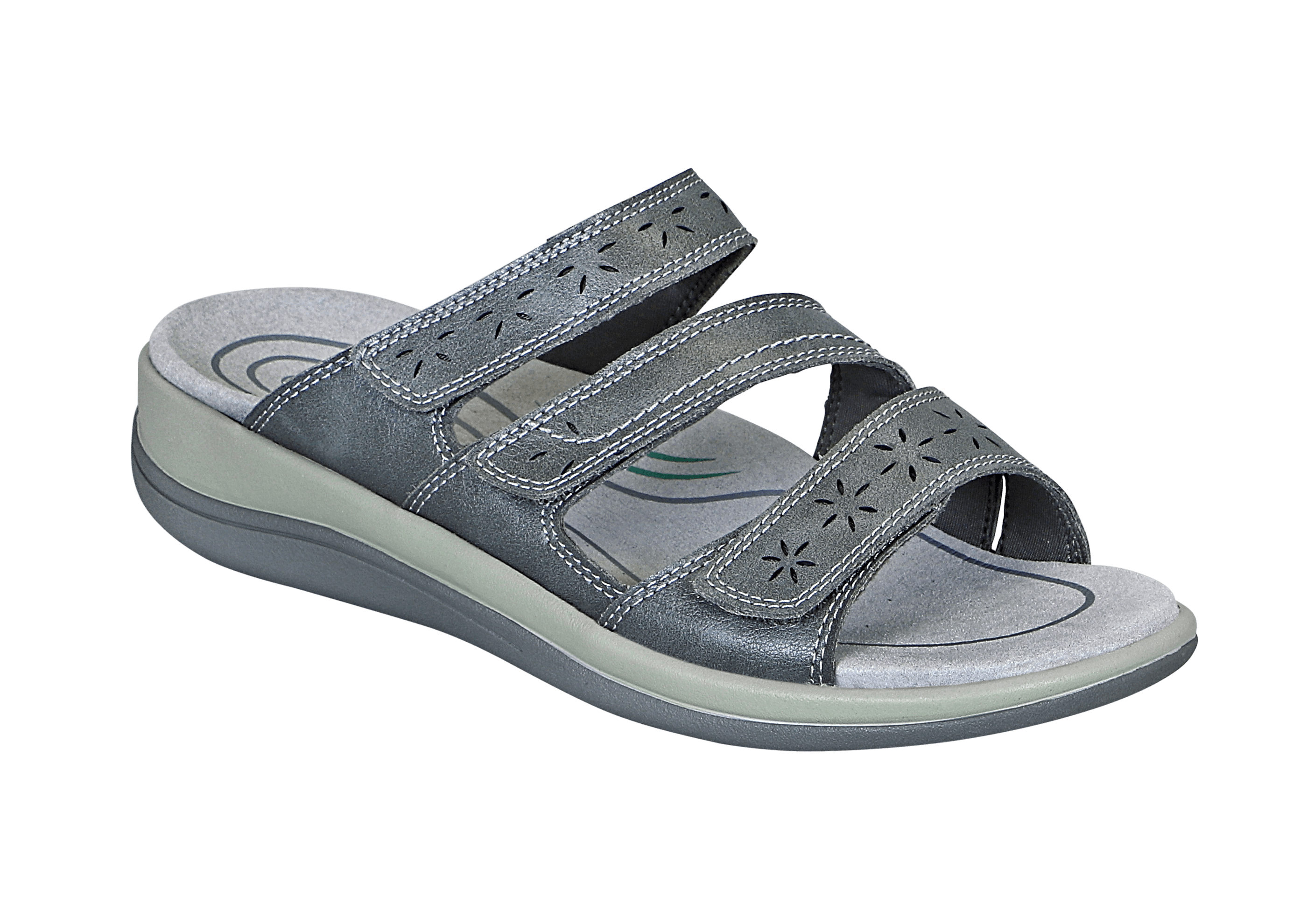 Orthofeet Shoes Sahara 972 Womens Comfort Sandal: Gray
