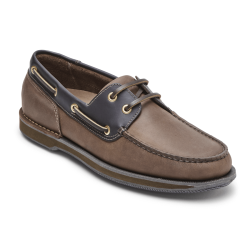 Rockport Perth K71275 Mens Casual Boat Shoe : X-Wide - Chocolate/Bark