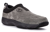 Propet M3850 Wash & Wear Slip On II Mens Casual, Comfort, Diabetic Casual Shoe - Pewter/Suede