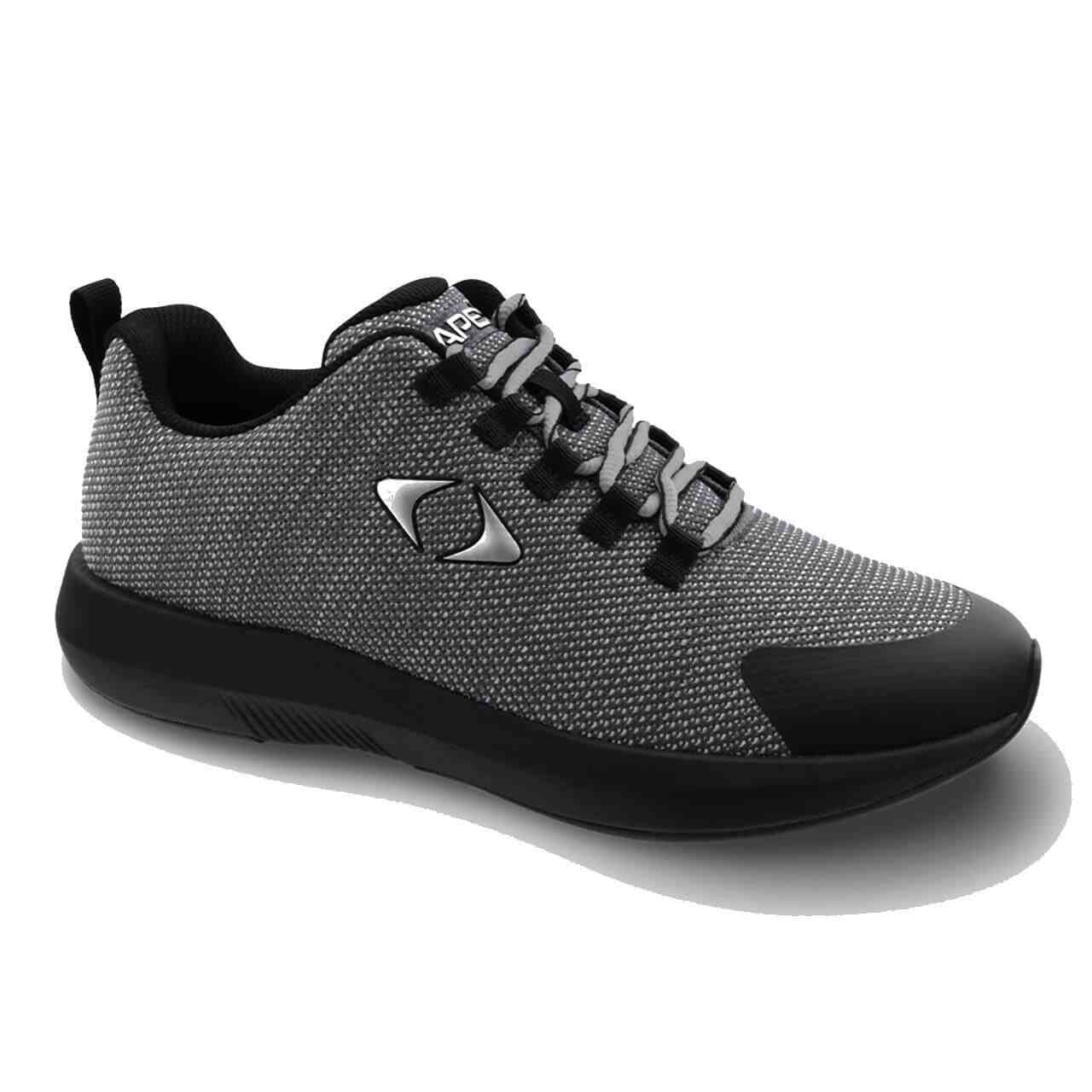 Apex Shoes P9100M Performance Mens Slip On Athletic Shoe: Gray