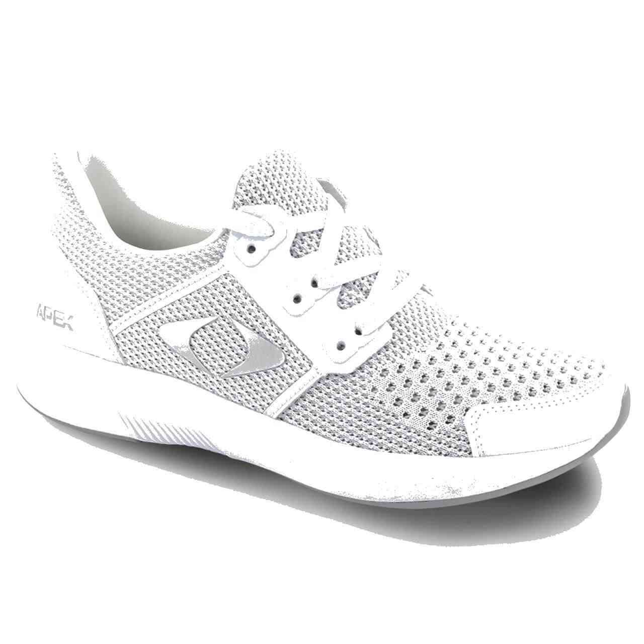 Apex Shoes Womens P7200W Athletic Slip on Shoe: White