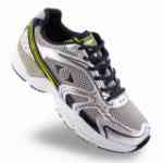 Apex Shoes X523M Boss Runner Men's Comfort Therapeutic Diabetic Athletic Shoe: Silver/Gray