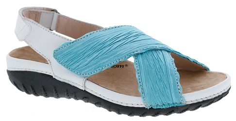 Drew Shoes - Bon Voyage 19175 - Sandal - Blue/Fabric