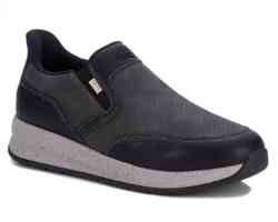 Drew Shoes Caleb 40117 Men's Therapeutic Hands Free Step In and Slip On Athletic Shoe: Black