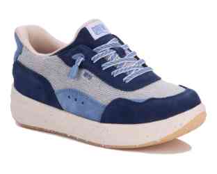 Drew Shoes Hobby 10838 Womens Hands Free Step In Athletic Shoe: Navy/Combo
