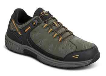 Orthofeet 646 Avalon Mens Waterproof Slip Resistant Hiking Shoe: Olive