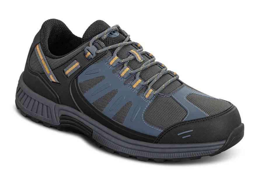 Orthofeet 647 Avalon Mens Waterproof Slip Resistant Hiking Shoe: Gray