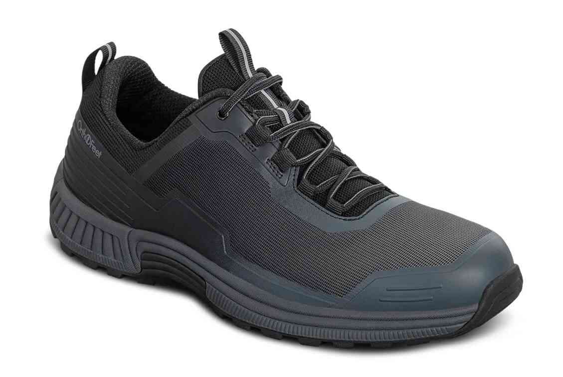 Orthofeet 648 Cascade Mens Water Resistant Hiking Shoe: Black