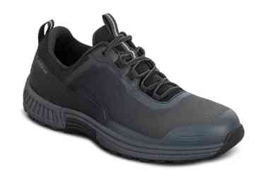 Orthofeet 648 Cascade Mens Water Resistant Hiking Shoe: Black