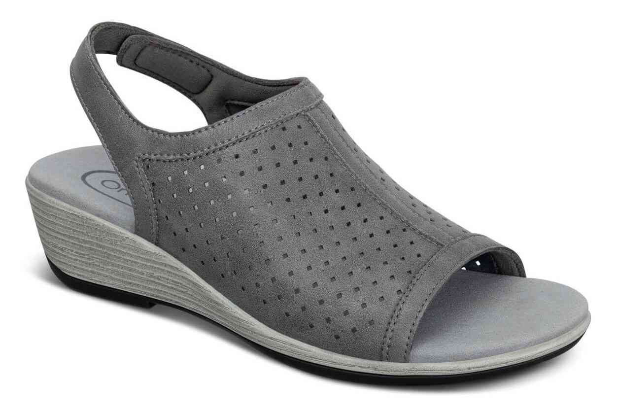 Orthofeet Shoes 62021 Hazel Womens Sandal: Gray