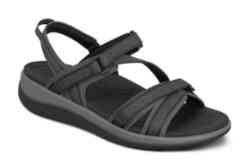 Orthofeet Shoes 65402 Lake Women's Slip On Sandal: Black