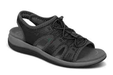Orthofeet Shoes 801 Maui Womens Sandal: Black