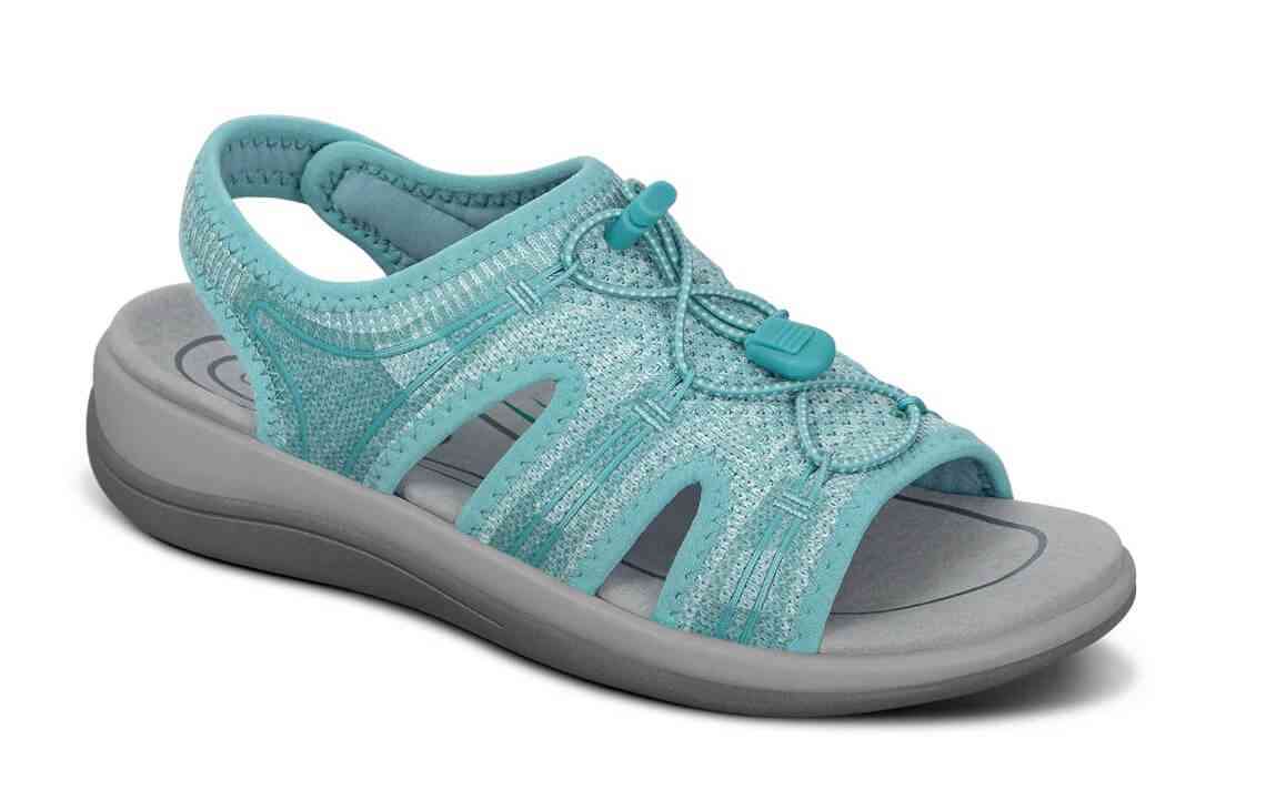 Orthofeet Shoes 801 Maui Womens Sandal: Turquoise