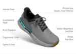 Orthofeet Shoes Birdie 28001 Men's Hand's Free Step In Golf Athletic Shoe: Gray