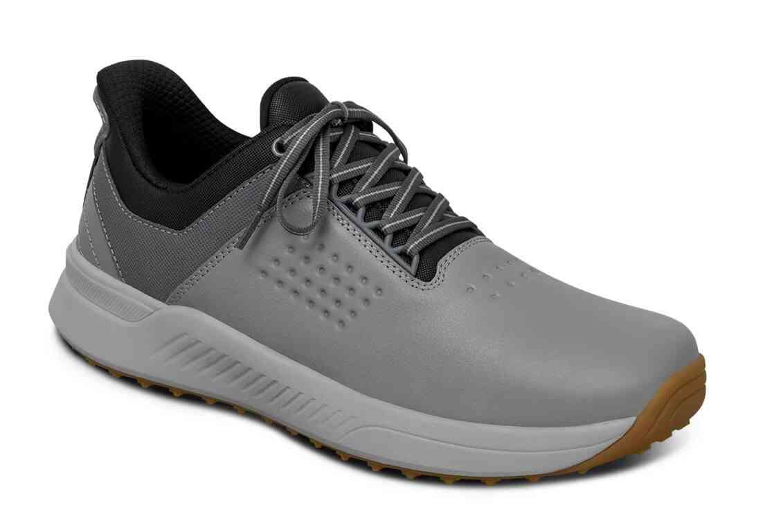 Orthofeet Shoes Birdie 28001 Mens Hands Free Step In Golf Athletic Shoe: Gray