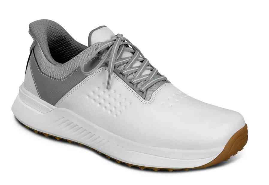 Orthofeet Shoes Birdie 28002 Mens Hands Free Step In Golf Athletic Shoe: White