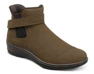 Orthofeet Shoes Blaire 90021 Womens Hands Free Step In Casual 4" Boot: Mushroom