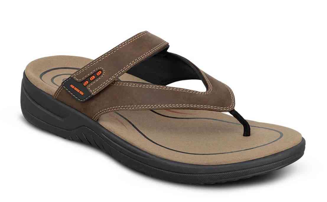 Orthofeet Shoes El Dorado 568 Mens Sandal: Brown