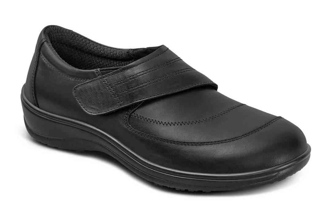 Orthofeet Shoes Emily 72032 Womens Casual Comfort Shoe: Black