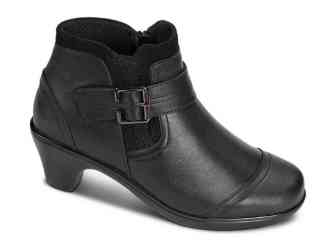 Orthofeet Shoes Emma 241 Womens Casual 4" Boot: Black