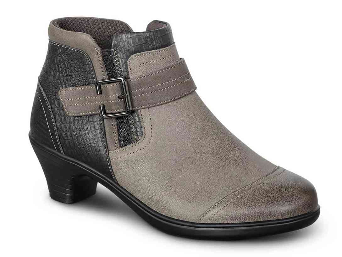 Orthofeet Shoes Emma 241 Womens Casual 4" Boot: Taupe