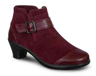 Orthofeet Shoes Emma 241 Womens Casual 4" Boot: Cherry