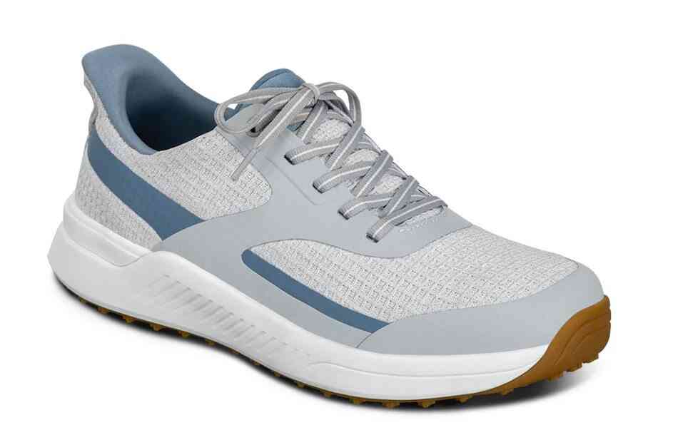 Orthofeet Shoes Fairway 28003 Mens Hands Free Step In Golf Athletic Shoe: Blue/White/Gray