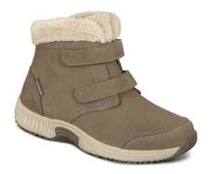 Orthofeet Shoes Florence 91011 Womens Casual 4" Boot Shoe: Taupe