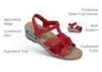 Orthofeet Shoes Hope Women's Wedge Comfort Sandal