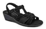 Orthofeet Shoes Hope 62037 Women's Wedge Comfort Sandal: Black