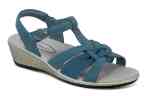 Orthofeet Shoes Hope 62038 Women's Wedge Comfort Sandal: Blue