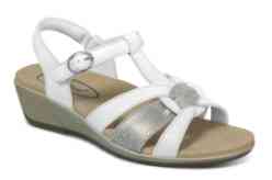 Orthofeet Shoes Hope 62039 Women's Wedge Comfort Sandal: White