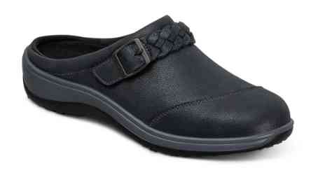 Orthofeet Shoes Irma 72011 Womens Casual Clog Shoe: Charcoal