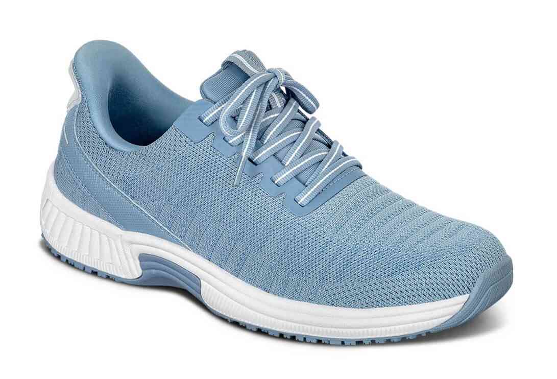 Orthofeet Shoes Kita 80011 Womens Hands Free Step In Athletic Shoe: Light/Blue