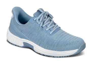 Orthofeet Shoes Kita 80011 Womens Hands Free Step In Athletic Shoe: Light/Blue