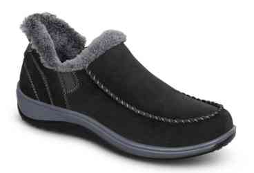 Orthofeet Shoes Lorin 80041 Womens Hands Free Step In Slipper: Black