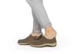 Orthofeet Shoes Lorin 80041 Women's Hand's Free Step In Slipper: Light/Brown