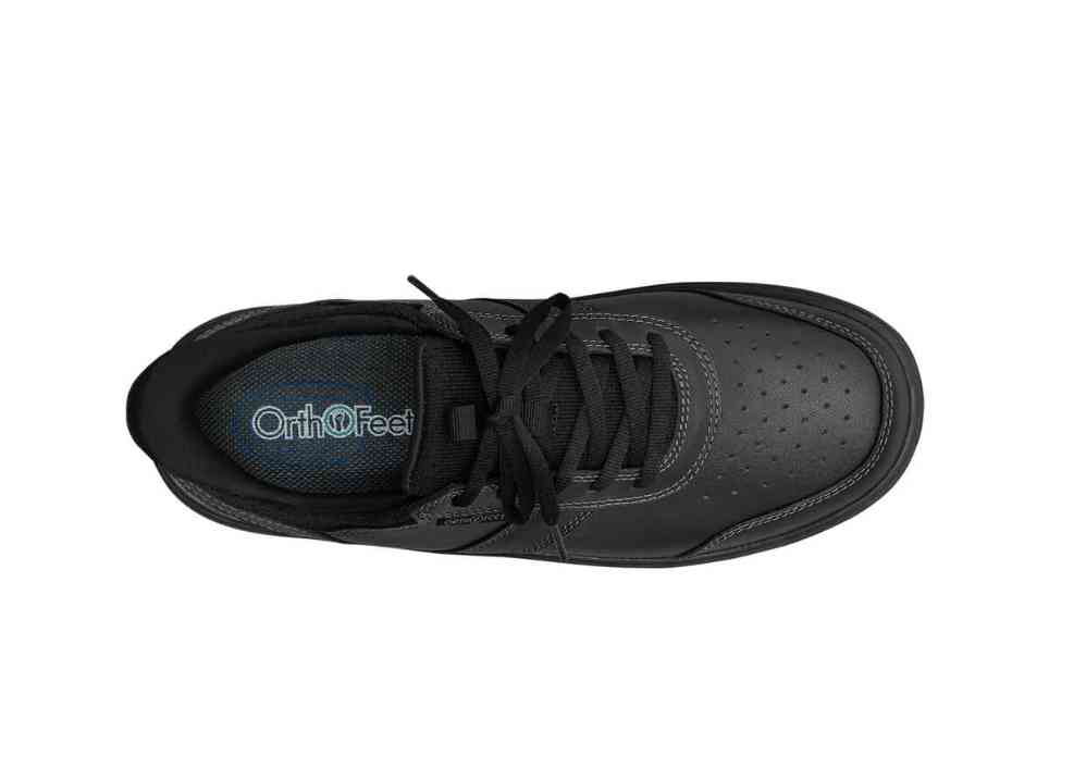 Orthofeet Pierre Walking Shoes Sz 9.5 Medium Black 20218 Hands Free Slip Comfort Men main image 4