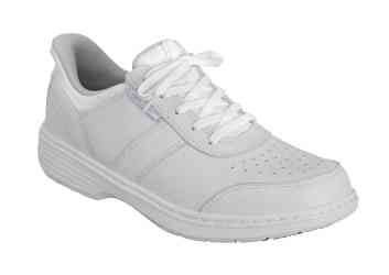 Orthofeet Shoes Pierre 20219 Mens Hands Free Slip on Athletic Shoe: White